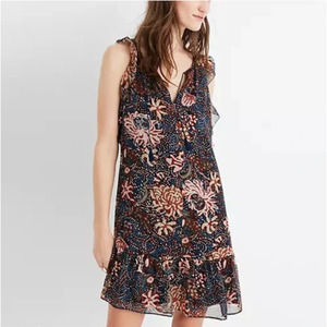 Madewell Sea Floral Lilly Ruffle Dress